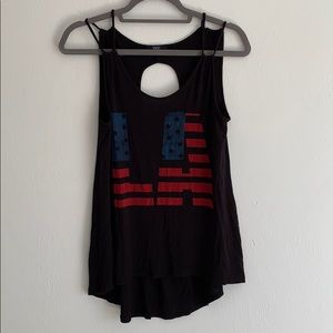 Black LA tank top